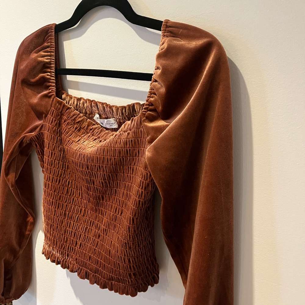 Elodie velour peasant top xs - Picture 8 of 10